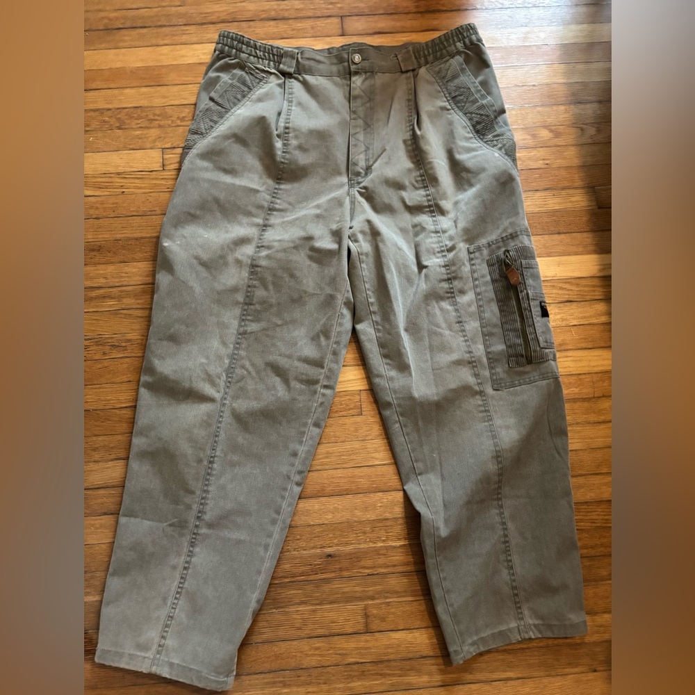 🔥 Vintage Cotler Expedition Flight Casual Cargo Pants lt green Size 34/30 Rare 🔥